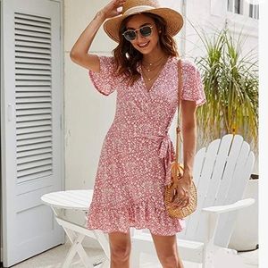 Floral wrap dress